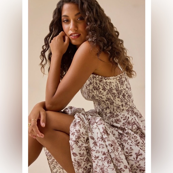 Altar’d State Floral Smocked Cotton Maxi Dress | Size XS | NWT - Picture 4 of 4